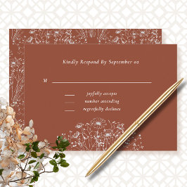 Terracotta Background Wildblomma Bröllop OSA