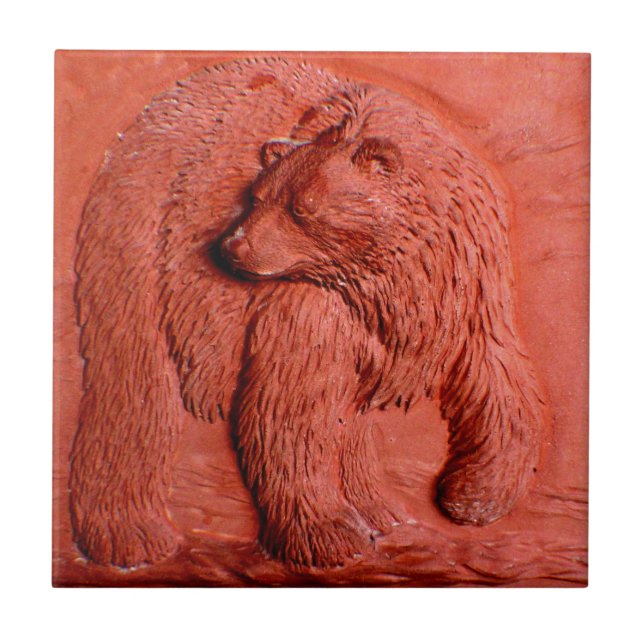 Terracotta Bear Kakelplatta (Framsidan)