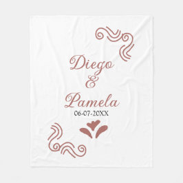 Terracotta black rustic spansk bröllop par en fleecefilt