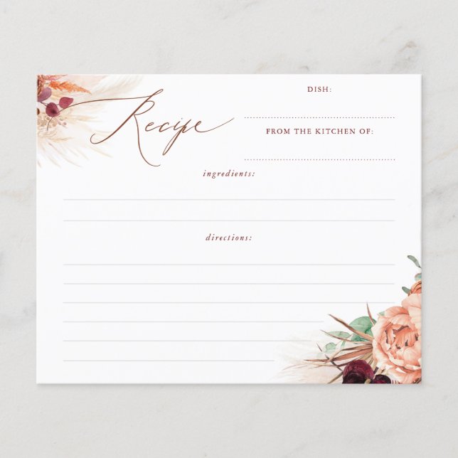 Terracotta Blommigt Boho Möhippa Recipe (Framsida)