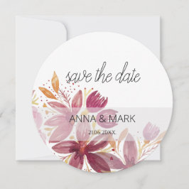 Terracotta Blommigt Elegant Julkort