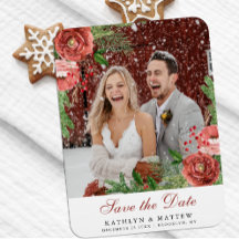 Terracotta Blommigt jul Gräs Bough Bröllop