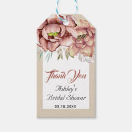 Terracotta-blommor Tack möhippa Presentetikett