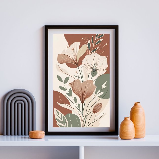 Terracotta Bloom Essence II – Minimalistisk botani Poster (Skapare uppladdad)
