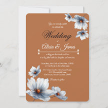 Terracotta Blue Blommigt Chic Anemone Autumn Bröll