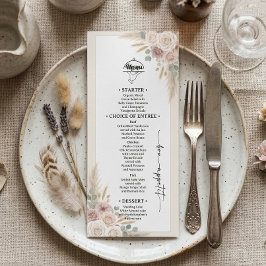 Terracotta Bohemian Chic Wedding Meny