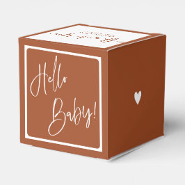 Terracotta Bohemian Earthy Hej Baby Shower Presentaskar