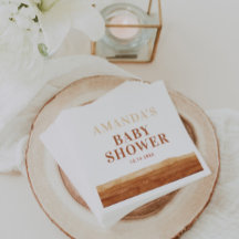 Terracotta Boho Abstrakt Baby Shower