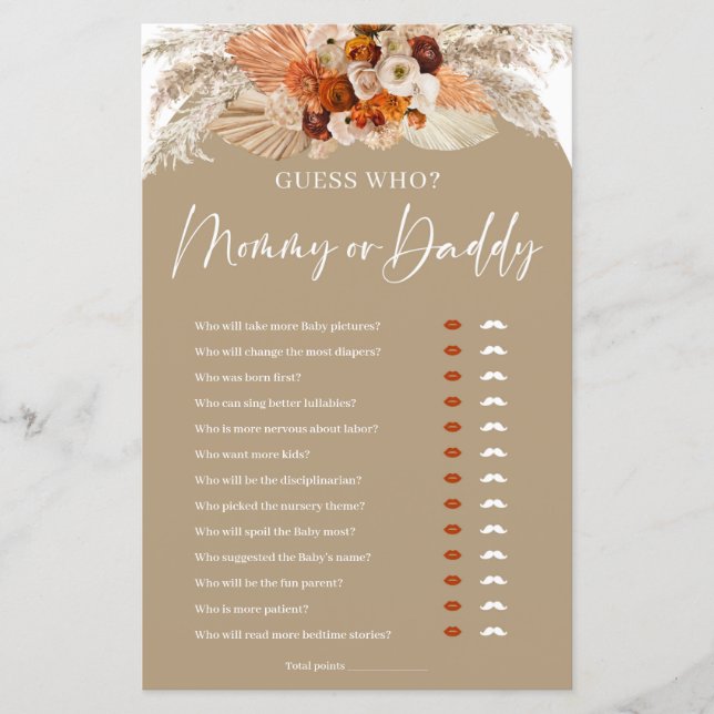 Terracotta Boho arch Gissa vem mamma eller pappa s (Framsida)