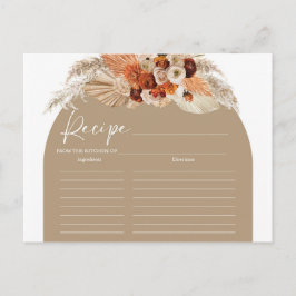 Terracotta boho arch-kort för bränd orange vykort