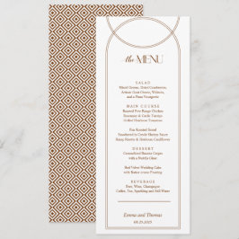 Terracotta Boho Arch Menu-kort Meny