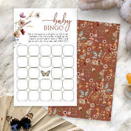 Terracotta Boho Baby Bingo Game