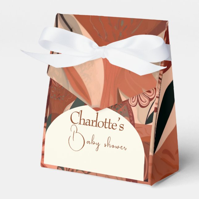 Terracotta boho babydusch presentaskar (Framsidan Sidan)