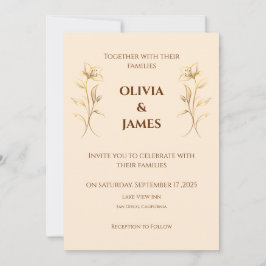 Terracotta Boho bröllopsinbjudan Inbjudningar