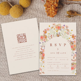 Terracotta Boho Fall Blommigt Meal-alternativ OSA Kort