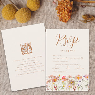 Terracotta Boho Fall Blommigt Meal-alternativ OSA Kort