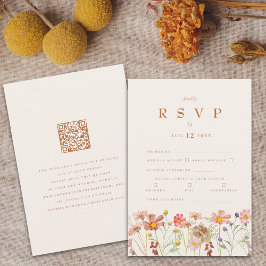 Terracotta Boho Fall Blommigt Meal-alternativ OSA Kort