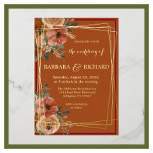 Terracotta Boho Fall Blommigt Watercolor