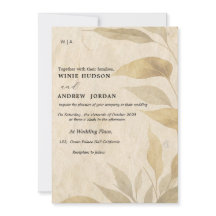 Terracotta Boho faller på bröllopsinbjudan