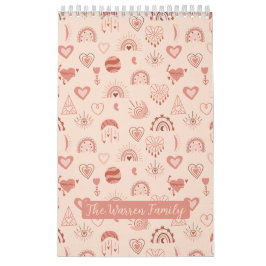 | Terracotta Boho Heart ThLED Mönster Photo Kalender