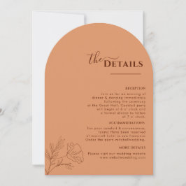 Terracotta Boho Itinerary, Rust Bröllopsprogram Inbjudningar