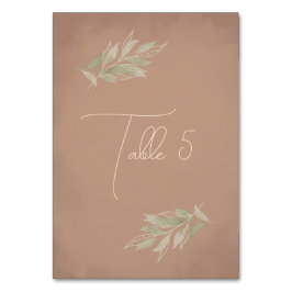 Terracotta Boho Minimalist Wedding Bordsnummer