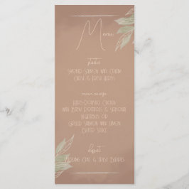 Terracotta Boho Minimalist Wedding Menu Meny
