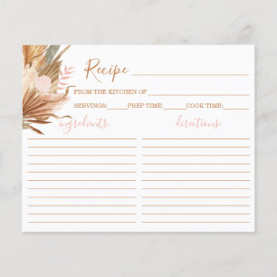 Terracotta boho Möhippa Recept Card