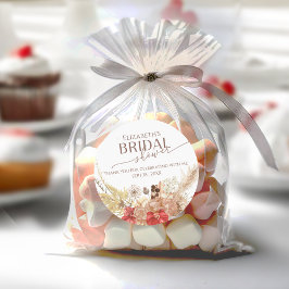 Terracotta Boho Möhippa tack till Sticker Runt Klistermärke