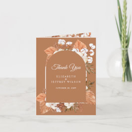 Terracotta Boho Pampas Arched You Card Inbjudan