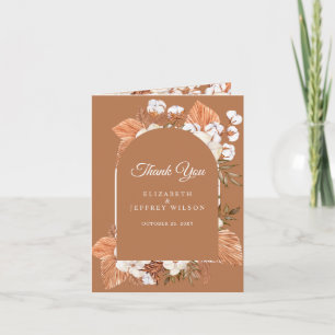 Terracotta Boho Pampas Arched You Card Inbjudan