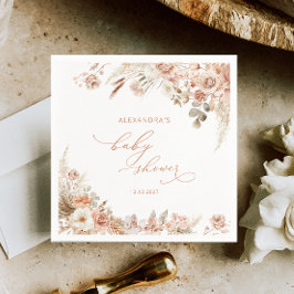 Terracotta Boho Pampas Grass Pappersservett