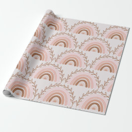 Terracotta Boho Rainbow, Dusty Rosa Presentpapper