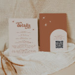 Terracotta Boho Retro Bröllop Stationery Tilläggskort<br><div class="desc">Det här är ett terracotta-kort för omrört hölje. Redigera de flesta* formuleringar och färg på det här kortet för återinhägnad så att det passar ditt tema stil! (ord "information" är inte redigerbar, men du kan ändra färgen på den!) // Om du vill matcha designen söker du BIRDIE i Sincerely By...</div>