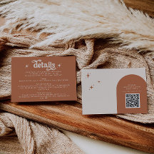 Terracotta Boho Retro Bröllop Stationery