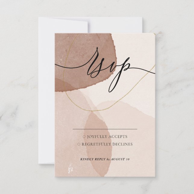 Terracotta Boho svarar vänligt på minimalt modernt OSA Kort (Framsida)