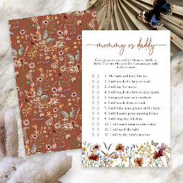 Terracotta Boho WildblomBaby Shower Game