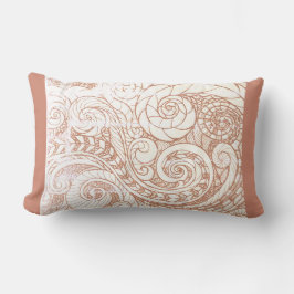 Terracotta Botanical Swirl Lumbarkudde