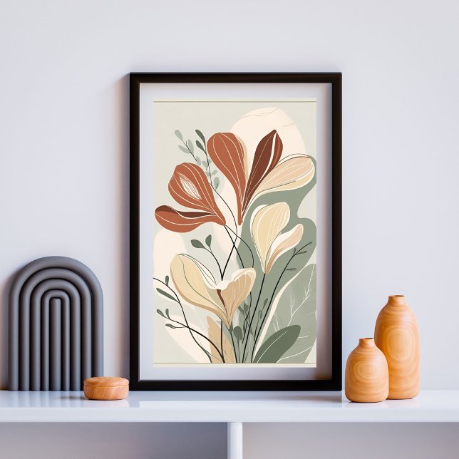 Terracotta Botanisk Flöd II – Samtida Organ Poster (Skapare uppladdad)