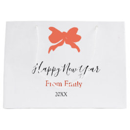 Terracotta bow happy new year name year boho retro