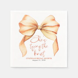 Terracotta Bow She's Tying the Knot Bridal Shower Pappersservett