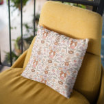 Terracotta Bows och Blommars Boho Kudde<br><div class="desc">Boho- och stöttkuddar med hand plockade som illustration av knärör och blommor i terracotta och  rosa färg.</div>