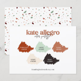 Terracotta Bränd Sienna Beige Färgpalettkort Inbjudningar