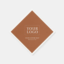 Terracotta Branded Anpassningsbar Business Logotyp Pappersservett