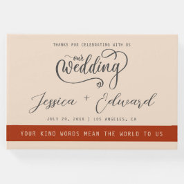 Terracotta Bränner Orangens Elegant Modern minimal Gästböcker