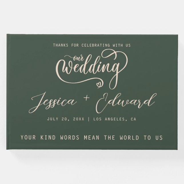 Terracotta Bränner Orangens Elegant Modern minimal Gästböcker (Framsida)