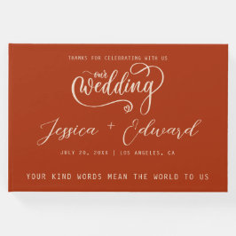 Terracotta Bränner Orangens Elegant Modern minimal Gästböcker