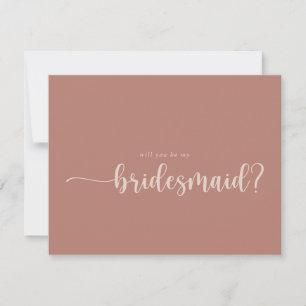 Terracotta Bridesmaid Frieri anteckningskort