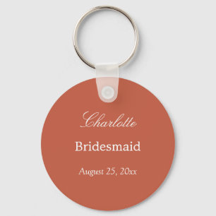 Terracotta Bridesmaid Tack Keychain Nyckelring