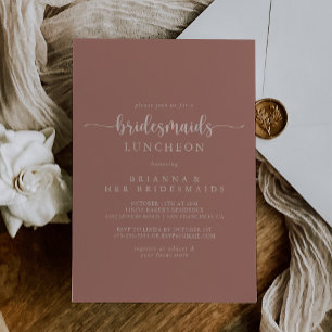 Terracotta Bridesmaids Luncheon Shower Inbjudningar